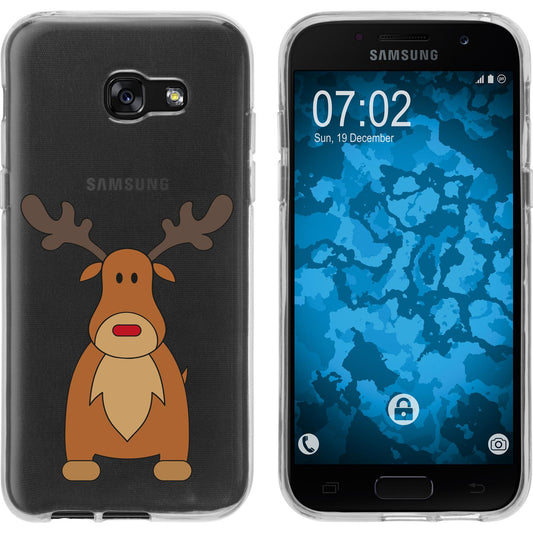 Galaxy A7 (2017) Silikon-Hülle X Mas Weihnachten Rentier M3