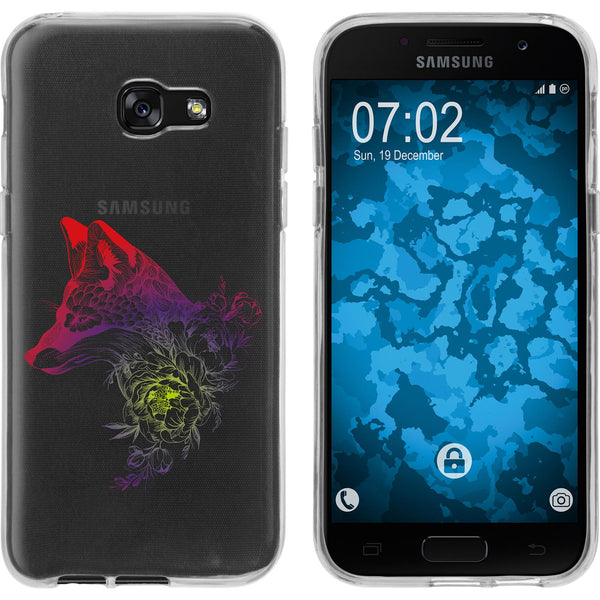 Galaxy A5 2017 Silikon-Hülle Floral Fuchs M1-5 Case
