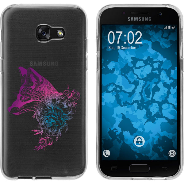 Galaxy A3 2017 Silikon-Hülle Floral Fuchs M1-6 Case