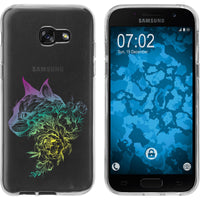 Galaxy A3 2017 Silikon-Hülle Floral Katze M2-4 Case