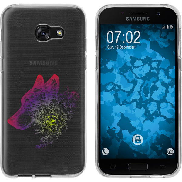 Galaxy A5 2017 Silikon-Hülle Floral Wolf M3-5 Case