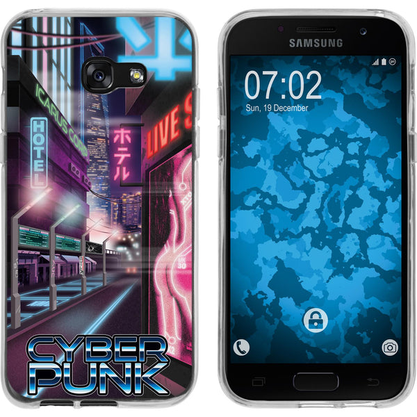 Galaxy A7 (2017) Silikon-Hülle Retro Wave Cyberpunk.01 M4 Ca
