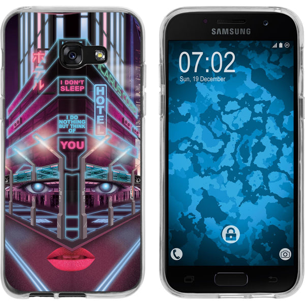 Galaxy A5 2017 Silikon-Hülle Retro Wave Cyberpunk.02 M5 Case