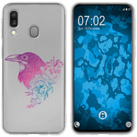 Galaxy A40 Silikon-Hülle Floral Rabe M4-6 Case