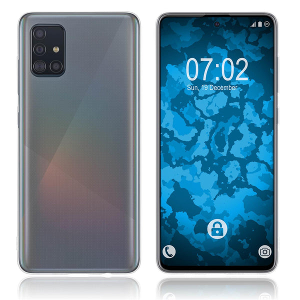 PhoneNatic Case kompatibel mit Samsung Galaxy A51 - Crystal Clear Silikon Hülle crystal-case Cover