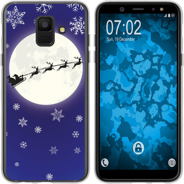 Galaxy A6 (2018) Silikon-Hülle X Mas Weihnachten Santa - Sno