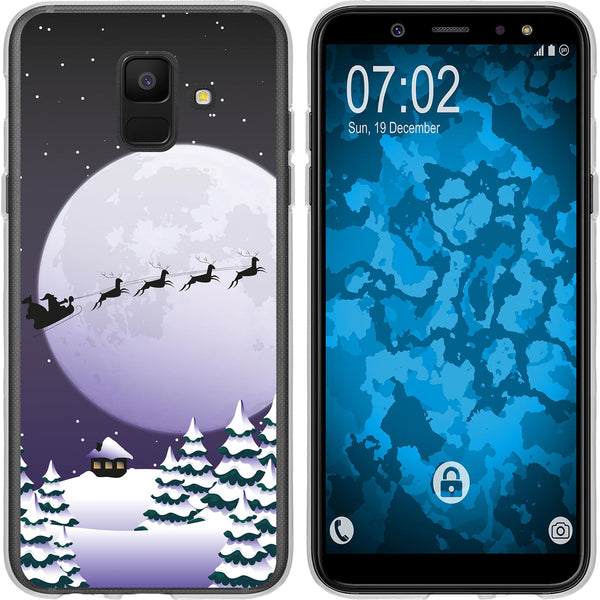 Galaxy A6 (2018) Silikon-Hülle X Mas Weihnachten Santa - Nig