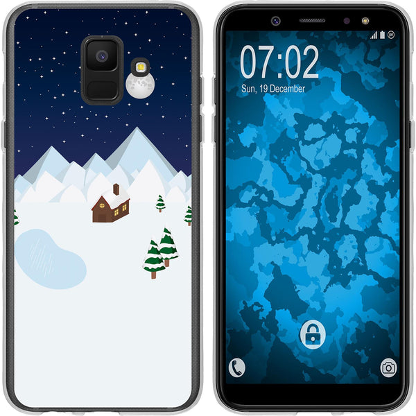 Galaxy A6 (2018) Silikon-Hülle X Mas Weihnachten Winterwonde