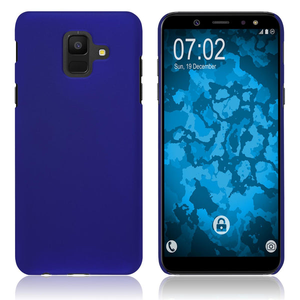 Hardcase für Samsung Galaxy A6 (2018) gummiert blau