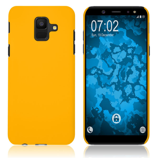 Hardcase für Samsung Galaxy A6 (2018) gummiert gelb