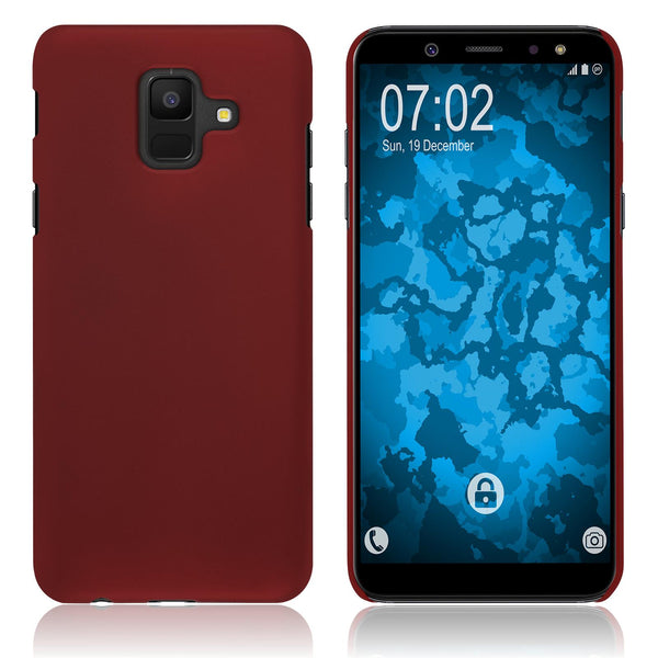 Hardcase für Samsung Galaxy A6 (2018) gummiert rot