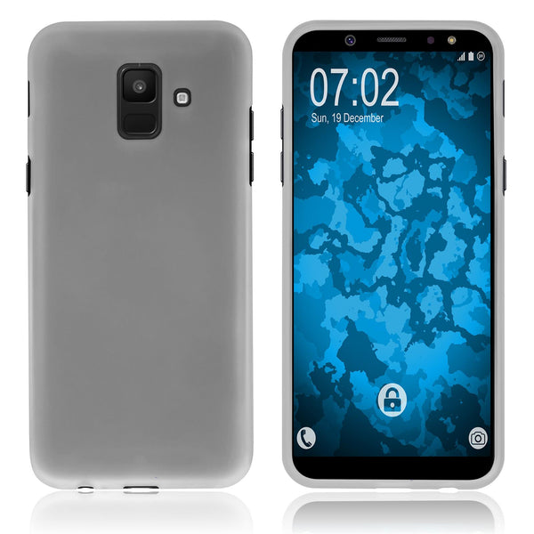 PhoneNatic Case kompatibel mit Samsung Galaxy A6 (2018) - clear Silikon Hülle matt Cover