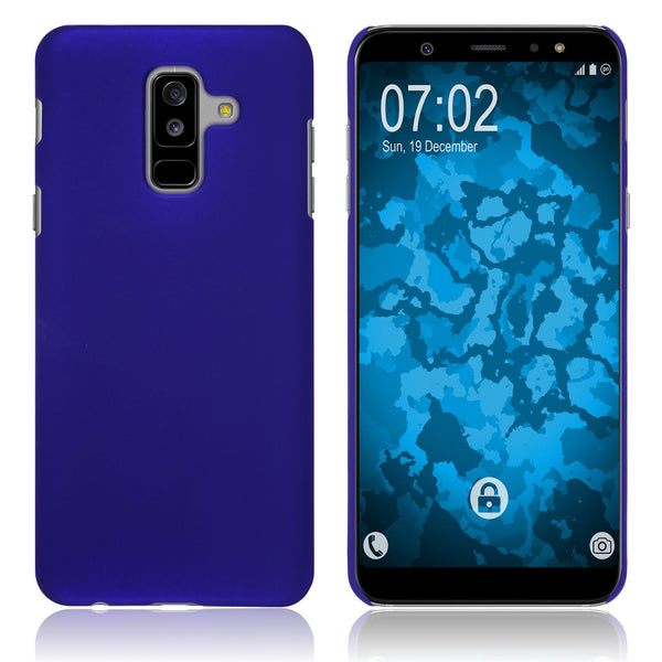 Hardcase für Samsung Galaxy A6 Plus (2018) gummiert blau