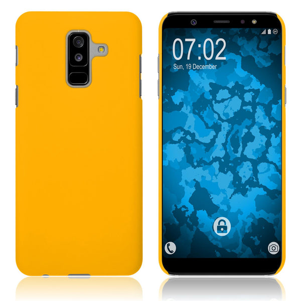 Hardcase für Samsung Galaxy A6 Plus (2018) gummiert gelb