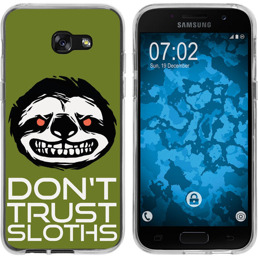 Galaxy A7 (2017) Silikon-Hülle Crazy Animals Faultier M3 Cas