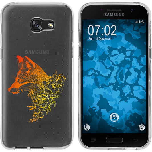 Galaxy A7 (2017) Silikon-Hülle Floral Fuchs M1-2 Case