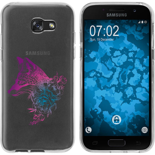 Galaxy A7 (2017) Silikon-Hülle Floral Fuchs M1-6 Case