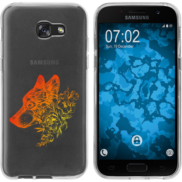 Galaxy A7 (2017) Silikon-Hülle Floral Wolf M3-2 Case