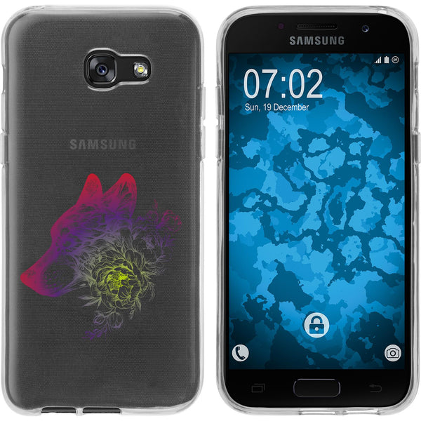 Galaxy A7 (2017) Silikon-Hülle Floral Wolf M3-5 Case