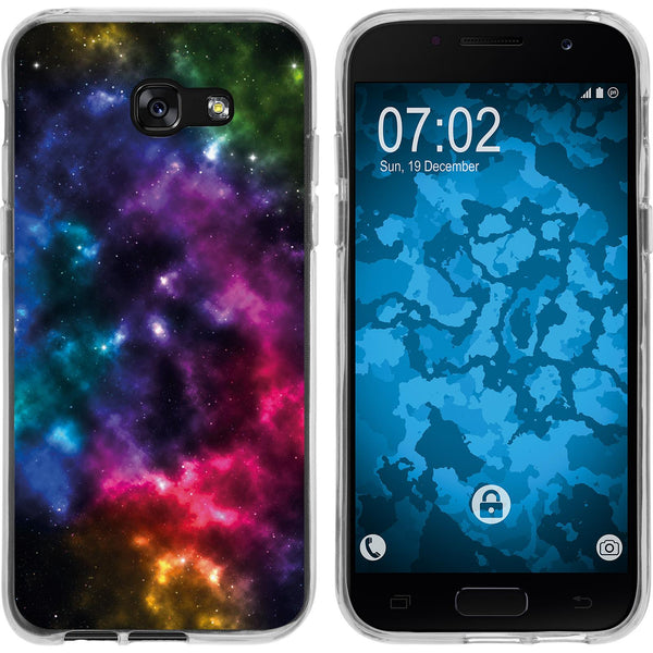 Galaxy A7 (2017) Silikon-Hülle Space Nebula M8 Case