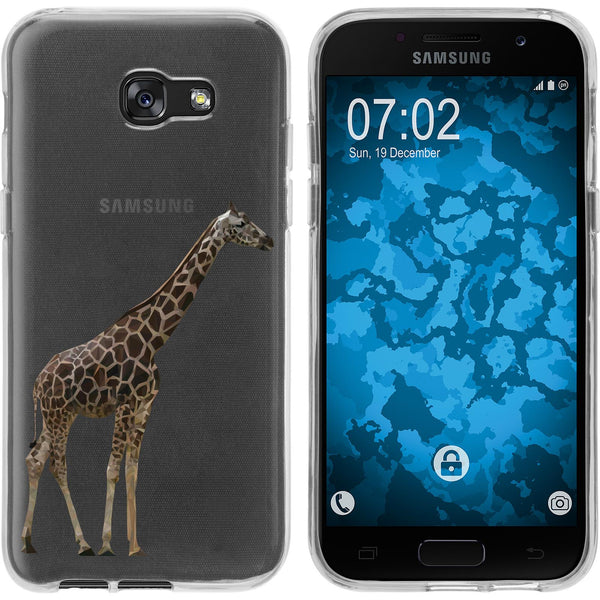 Galaxy A7 (2017) Silikon-Hülle Vektor Tiere Giraffe M8 Case