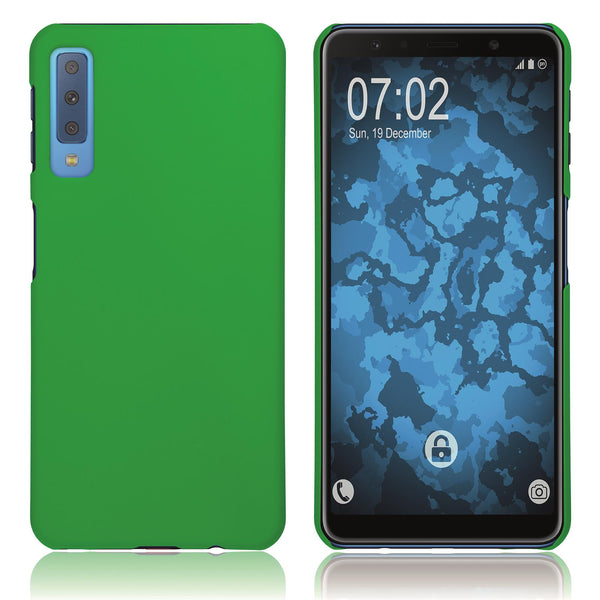 Hardcase für Samsung Galaxy A7 (2018) gummiert grün