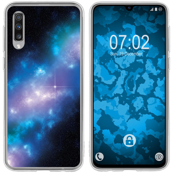 Galaxy A70 Silikon-Hülle Space Blue Belt M4 Case