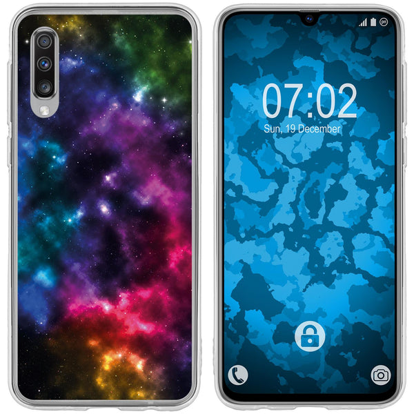 Galaxy A70 Silikon-Hülle Space Nebula M8 Case
