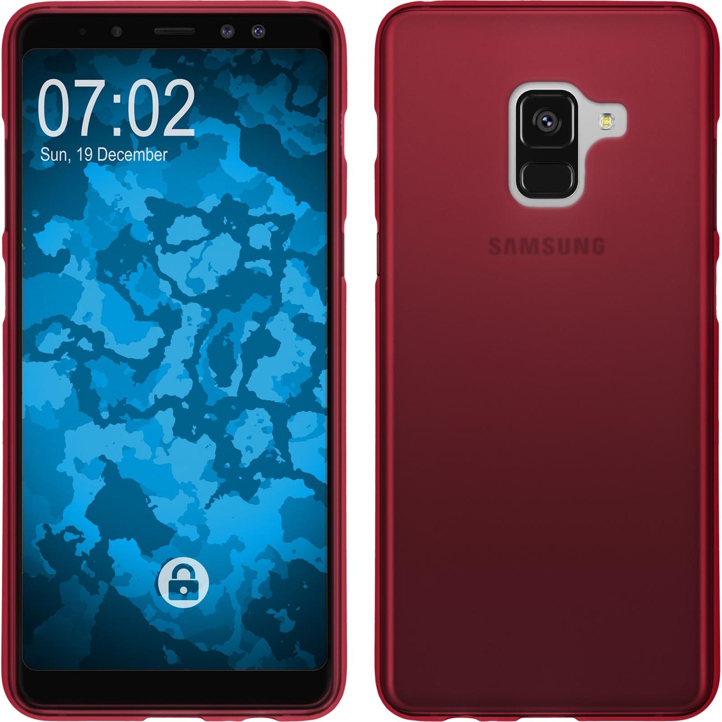 PhoneNatic Case kompatibel mit MASTERARTIKEL  - rot Silikon Hülle matt Cover