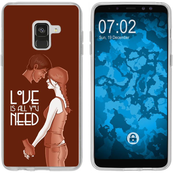 Galaxy A8 Plus (2018) Silikon-Hülle in Love Beziehung M3 Cas