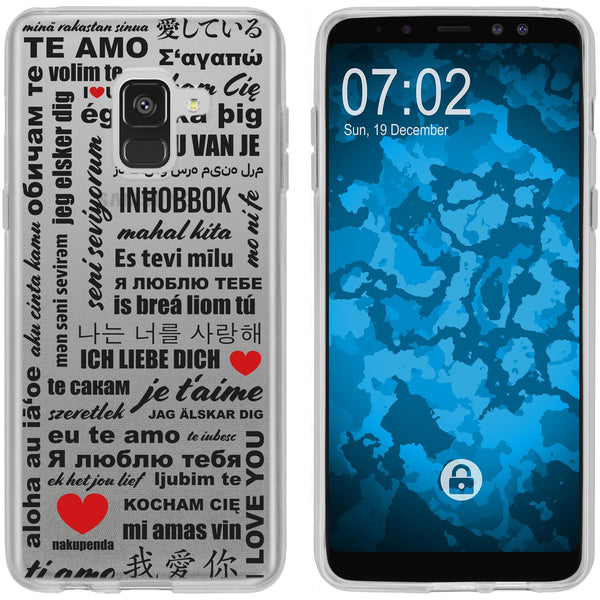 Galaxy A8 Plus (2018) Silikon-Hülle in Love Wörter M4 Case