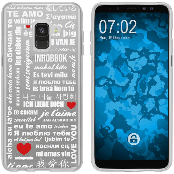 Galaxy A8 Plus (2018) Silikon-Hülle in Love Wörter M5 Case