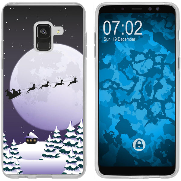 Galaxy A8 Plus (2018) Silikon-Hülle X Mas Weihnachten Santa