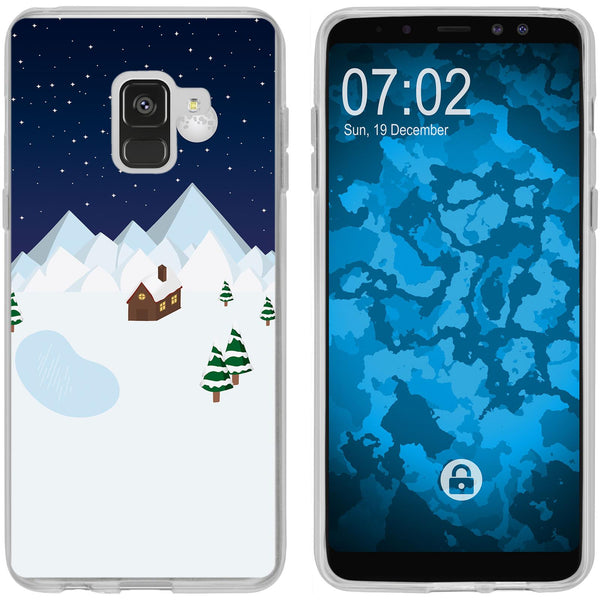Galaxy A8 Plus (2018) Silikon-Hülle X Mas Weihnachten Winter