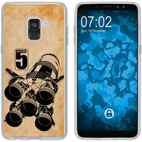 Galaxy A8 (2018) EU Version Silikon-Hülle Space Moon Rocket