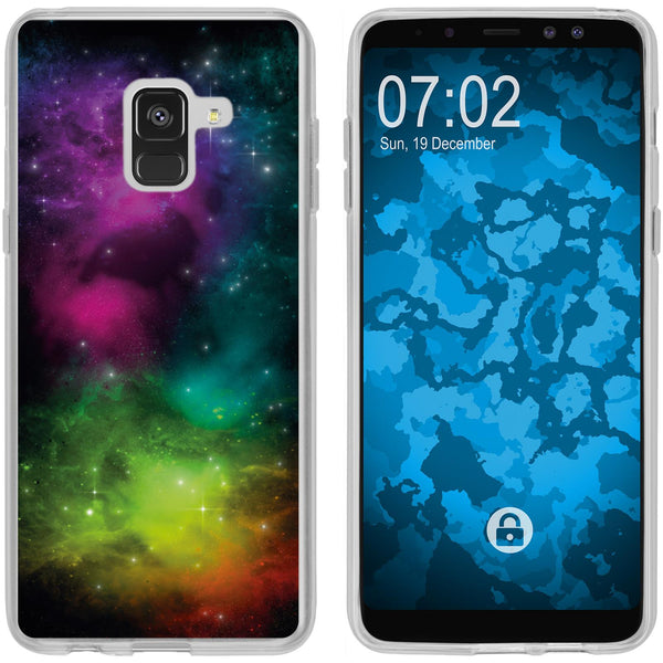 Galaxy A8 Plus (2018) Silikon-Hülle Space Starfield M7 Case
