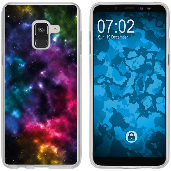 Galaxy A8 Plus (2018) Silikon-Hülle Space Nebula M8 Case