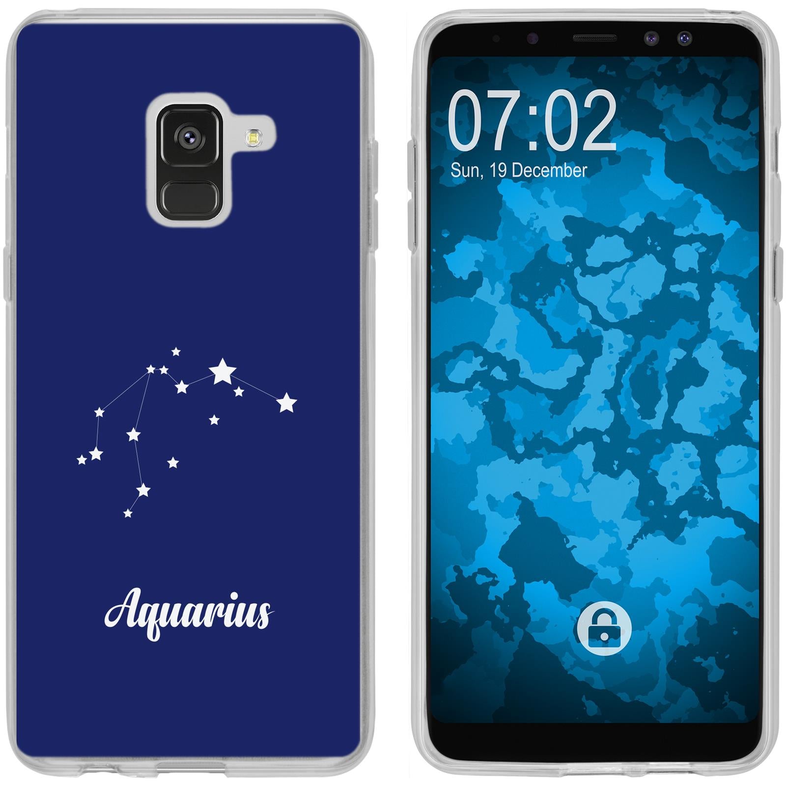 Galaxy A8 Plus (2018) Silikon-Hülle SternzeichenAquarius M10