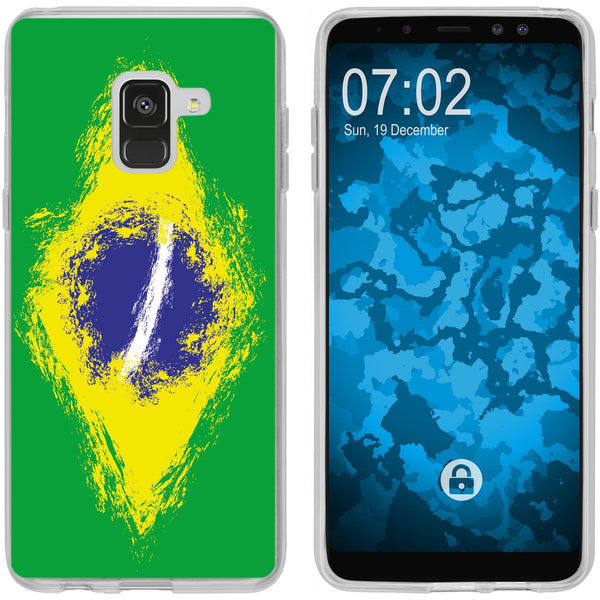 Galaxy A8 (2018) EU Version Silikon-Hülle WM Brasilien M3 Ca