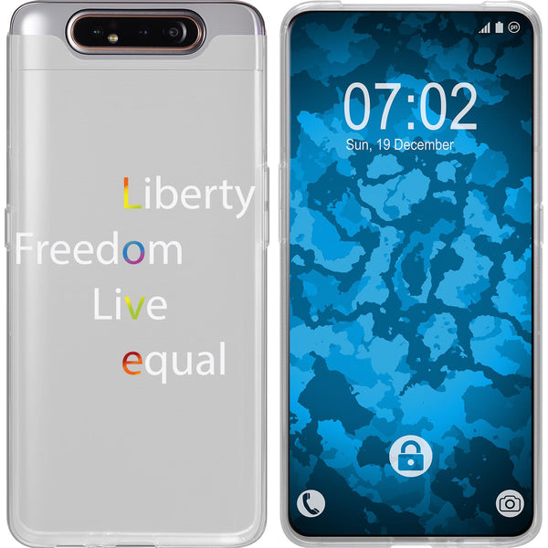 Galaxy A80 Silikon-Hülle pride Wörter M2 Case