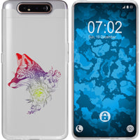 Galaxy A80 Silikon-Hülle Floral Fuchs M1-5 Case