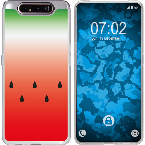 Galaxy A80 Silikon-Hülle Sommer Melone M5 Case