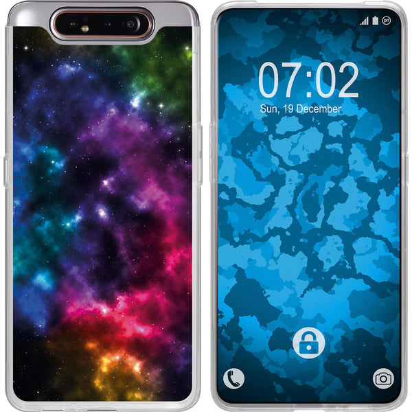 Galaxy A80 Silikon-Hülle Space Nebula M8 Case