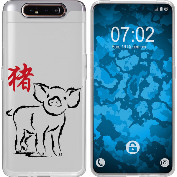 Galaxy A80 Silikon-Hülle Tierkreis Chinesisch M12 Case