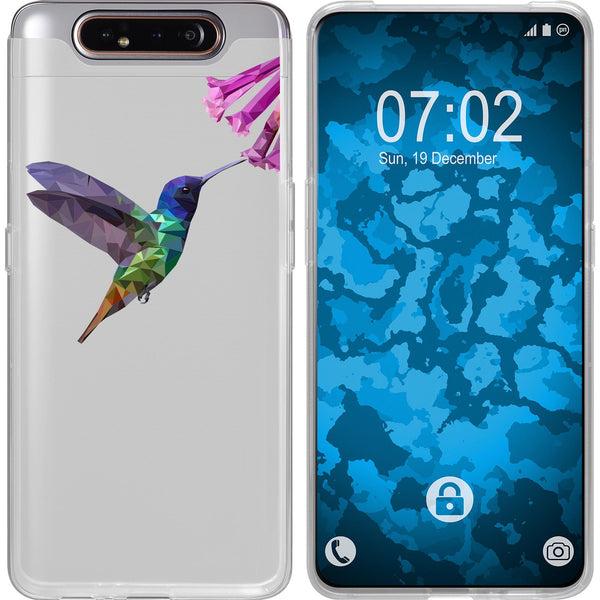 Galaxy A80 Silikon-Hülle Vektor Tiere Kolibri M3 Case