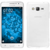 PhoneNatic Case kompatibel mit Samsung Galaxy Grand Prime Plus - clear Silikon Hülle Slimcase + 2 Schutzfolien