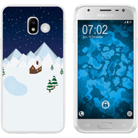 Galaxy J3 2017 Silikon-Hülle X Mas Weihnachten Winterwonderl