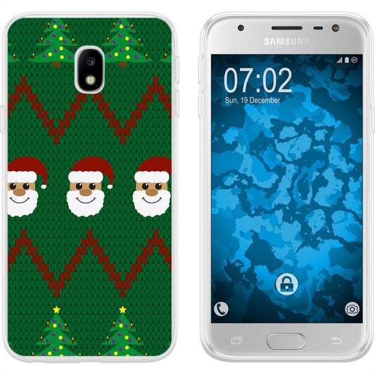 Galaxy J3 2017 Silikon-Hülle X Mas Weihnachten X-Mas Sweater