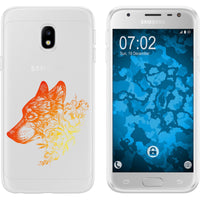 Galaxy J3 2017 Silikon-Hülle Floral Wolf M3-2 Case