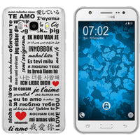Galaxy J5 (2016) J510 Silikon-Hülle in Love Wörter M4 Case